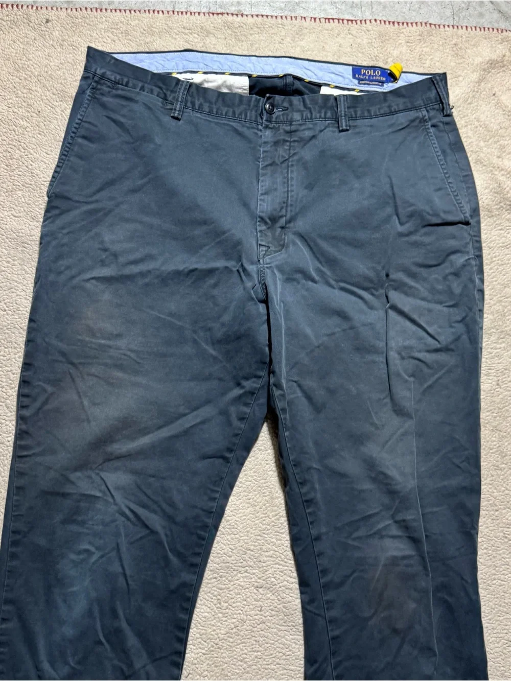 Polo Ralph Lauren Pants Mens 38L Stretch Classic Fit Chino Gray Mid Rise 38x35.5